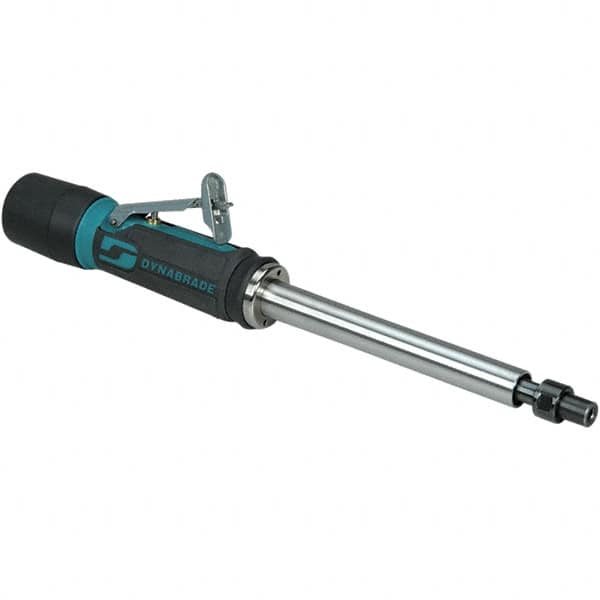 Dynabrade - 1/4" Collet, Straight Handle, Air Extended Length Die Grinder - 25,000 RPM, Rear Exhaust, 20 CFM, 0.4 hp, 90 psi, 1/4" Inlet - Americas Industrial Supply