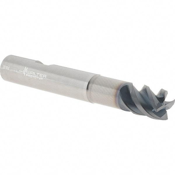 Walter-Prototyp - 1/2", 1/2" LOC, 1/2" Shank Diam, 3-1/2" OAL, 4 Flute, Solid Carbide Square End Mill - Single End, TiAlN Finish, Helical Flute, Centercutting, Right Hand Cut, Right Hand Flute - Americas Industrial Supply