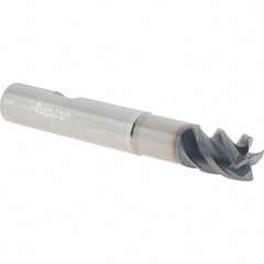 Walter-Prototyp - 1/2", 1/2" LOC, 1/2" Shank Diam, 3-1/2" OAL, 4 Flute, Solid Carbide Square End Mill - Single End, TiAlN Finish, Helical Flute, Centercutting, Right Hand Cut, Right Hand Flute - Americas Industrial Supply