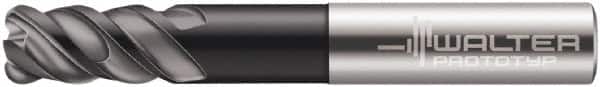 Walter-Prototyp - 10.01mm, 4 Flute, Single End, Solid Carbide, 0.02" Corner Radius End Mill - 3" OAL, 50° Helix, Right Hand Flute, 22mm LOC, Right Hand Cut, - Americas Industrial Supply