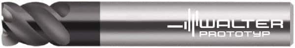 Walter-Prototyp - 11.99mm, 4 Flute, Single End, Solid Carbide, 0.01" Corner Radius End Mill - 3" OAL, 50° Helix, Right Hand Flute, 12mm LOC, Right Hand Cut, - Americas Industrial Supply