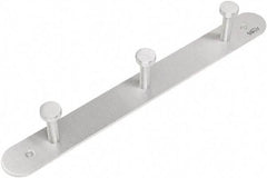 Safco - 3 Hooks, 18" Long x 2-3/4" Deep, Metal Wall/Door Hat/Coat Hook - 2" High - Americas Industrial Supply