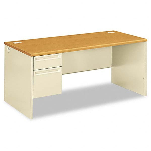 Hon - Office Desks Type: Single Pedestal w/Left Hand Return Center Draw: No - Americas Industrial Supply