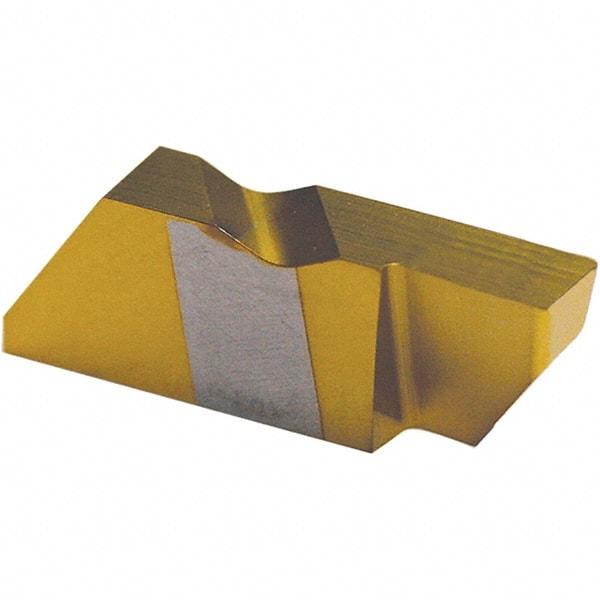 Tool-Flo - 3125FLFD Grade AC3R, 3.18mm Cutting Width Carbide Grooving Insert - 0.27" Max Depth of Cut, Left Hand, 0.005 to 0.01" Corner Radius, TiAlN Finish - Americas Industrial Supply