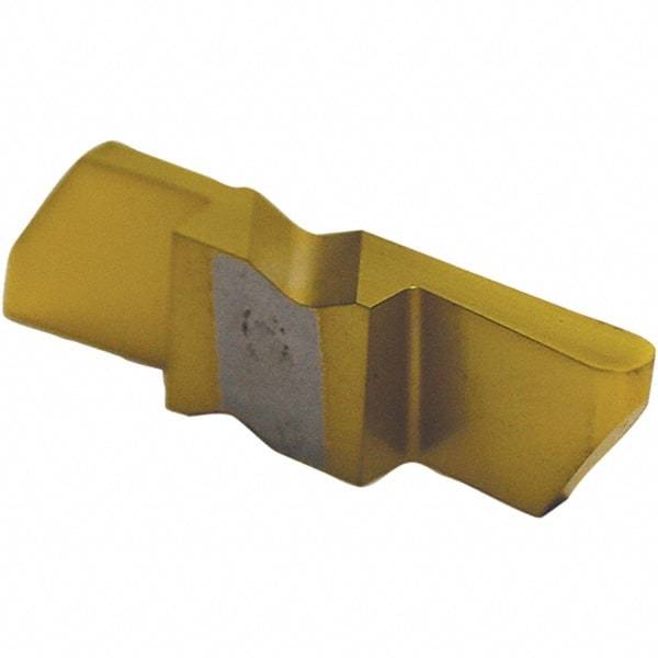 Tool-Flo - 3062FLRT Grade AC50C, 3.18mm Cutting Width Carbide Grooving Insert - 7/16" Max Depth of Cut, Right Hand, 1/16" Corner Radius, AlTiN Finish - Americas Industrial Supply