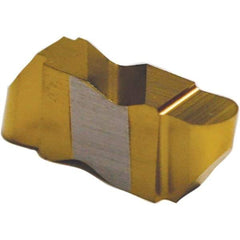Tool-Flo - 3094FLRP Grade AC50C, 4.8mm Cutting Width Carbide Grooving Insert - 4.57mm Max Depth of Cut, Right Hand, 2.39mm Corner Radius, AlTiN Finish - Americas Industrial Supply