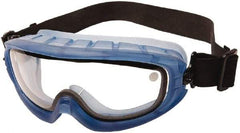 bolle SAFETY - Size Universal, Clear Anti-Fog & Scratch Resistant Lens, Safety Goggles - Ventless, Blue Frame, Over the Glass Style - Americas Industrial Supply