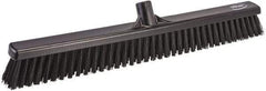 Vikan - 24.5" Combo Duty Polyester Push Broom - 2-3/4" Bristle Length, Plastic Block, European Threaded Handle Connection, Handle Sold Separately - Americas Industrial Supply