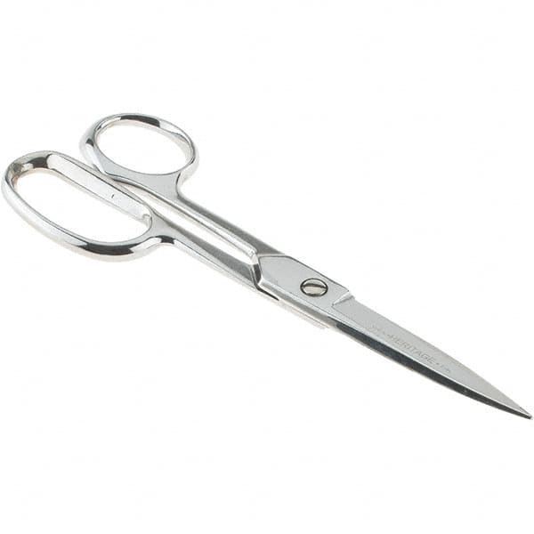 Heritage Cutlery - 3" LOC, 9-1/8" OAL Chrome Plated Heavy Duty Scissors/Shears - Left Hand, Metal Straight Handle - Americas Industrial Supply