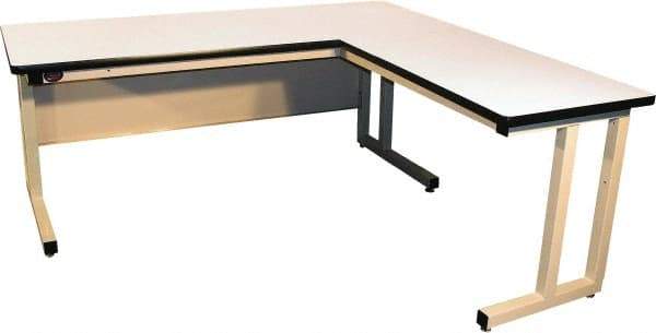 Proline - 72 Wide x 30" Deep x 30" High, Static Dissipative Workbench - Fixed Legs With Adjustable Height Glides, Beige - Americas Industrial Supply