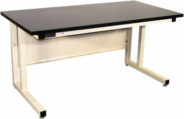 Proline - 72 Wide x 30" Deep x 30" High, Chem-Guard Workbench - Fixed Legs With Adjustable Height Glides, Beige - Americas Industrial Supply