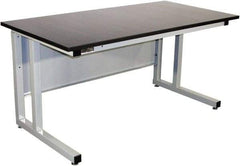 Proline - 72 Wide x 30" Deep x 30" High, Chem-Guard Workbench - Fixed Legs With Adjustable Height Glides, Gray - Americas Industrial Supply