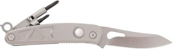 Coast Cutlery - 3" Blade, 7.2" OAL, Partially Serrated Multi-Blade Knife - 4.2" Closed Length, Stainless Steel - Americas Industrial Supply