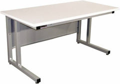 Proline - 72 Wide x 30" Deep x 30" High, Static Dissipative Workbench - Fixed Legs With Adjustable Height Glides, Gray - Americas Industrial Supply