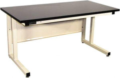 Proline - 60 Wide x 30" Deep x 30" High, Chem-Guard Workbench - Fixed Legs With Adjustable Height Glides, Beige - Americas Industrial Supply