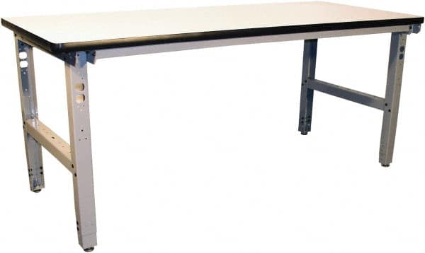 Proline - 72 Wide x 36" Deep x 36" High, Static Dissipative Workbench - Adjustable Height Legs, Gray - Americas Industrial Supply