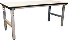 Proline - 72 Wide x 36" Deep x 36" High, Static Dissipative Workbench - Adjustable Height Legs, Gray - Americas Industrial Supply