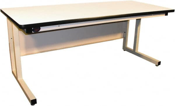 Proline - 72 Wide x 30" Deep x 30" High, Static Dissipative Workbench - Fixed Legs With Adjustable Height Glides, Beige - Americas Industrial Supply