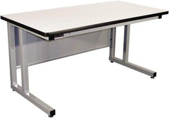 Proline - 72 Wide x 30" Deep x 30" High, Static Dissipative Workbench - Fixed Legs With Adjustable Height Glides, Gray - Americas Industrial Supply