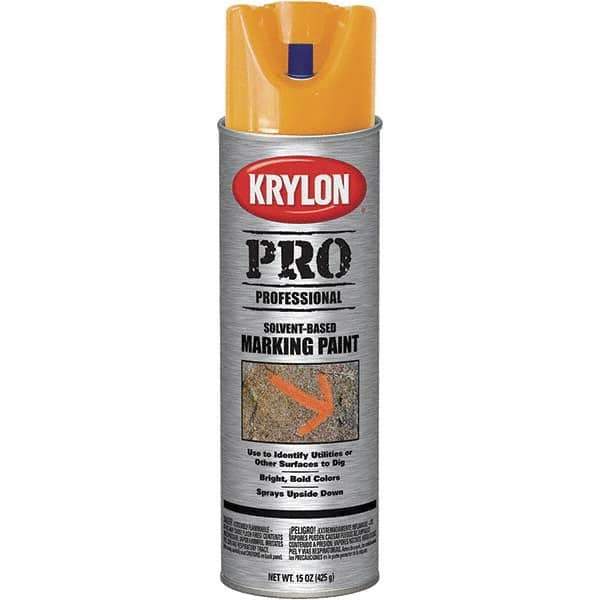 Krylon - 15 fl oz Orange Marking Paint - Solvent Base Formula - Americas Industrial Supply