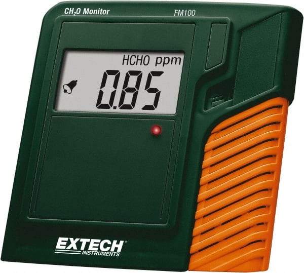 Extech - Audible, Visual Alarm, LCD Display, Formaldehyde Monitor - Monitors Formaldehyde, 0 to 50°C Working Temp, CE Listed - Americas Industrial Supply