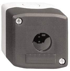 Schneider Electric - 1 Hole, 22mm Hole Diameter, Polycarbonate Pushbutton Switch Enclosure - 13, 4X NEMA Rated - Americas Industrial Supply