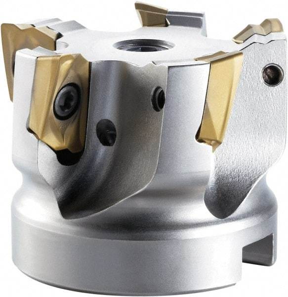 OSG - 4 Inserts, 40mm Cut Diam, 16mm Arbor Diam, Indexable Square-Shoulder Face Mill - 0/90° Lead Angle, 40mm High, ZDKT15... Insert Compatibility, Through Coolant, Series PHOENIX-PSE - Americas Industrial Supply