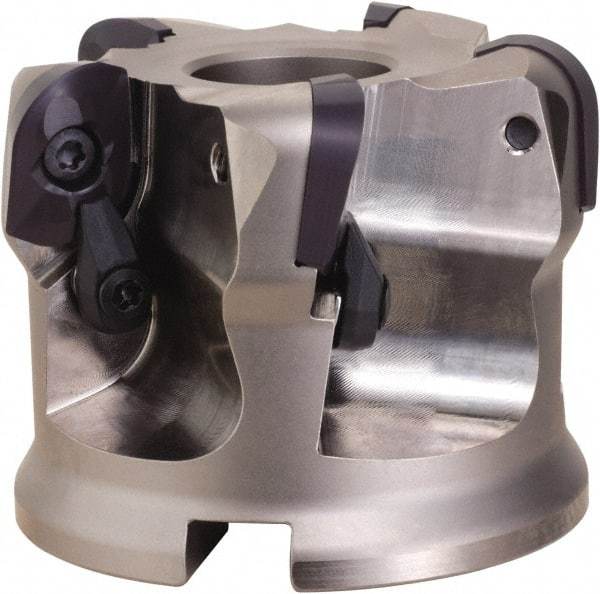 OSG - 4 Inserts, 3.15" Cutter Diam, 0.118" Max Depth of Cut, Indexable High-Feed Face Mill - 1.063" Arbor Hole Diam, 2.48" High, DFR20R080M27.0-04 Toolholder, ADMT20.. Inserts, Series PHOENIX-PDR - Americas Industrial Supply