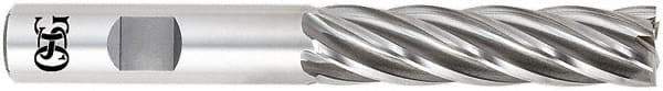 OSG - 7/8", 3-1/2" LOC, 7/8" Shank Diam, 5-3/4" OAL, 4 Flute, Powdered Metal Square End Mill - Single End, Uncoated, Spiral Flute, 30° Helix, Centercutting, Right Hand Cut, Right Hand Flute, Series 646 - Americas Industrial Supply