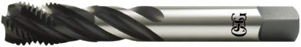 OSG - M33x3.50 Metric Coarse 5 Flute Modified Bottoming Spiral Flute Tap - Vanadium High Speed Steel, Oxide Finish, Right Hand Flute, Right Hand Thread, D10, Series 13117 - Americas Industrial Supply