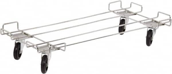 Quantum Storage - 400 Lb Capacity Chrome Dolly - 36" Long x 20" Wide x 6" High, 5" Wheels - Americas Industrial Supply