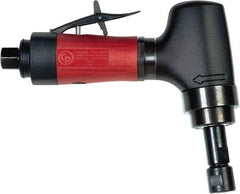 Chicago Pneumatic - 1/4" Collet, Angle Handle, Air Angle Die Grinder - 20,000 RPM, Rear Exhaust, 8.25 CFM, 0.7 hp, 90 psi, 1/4 BSP Inlet - Americas Industrial Supply