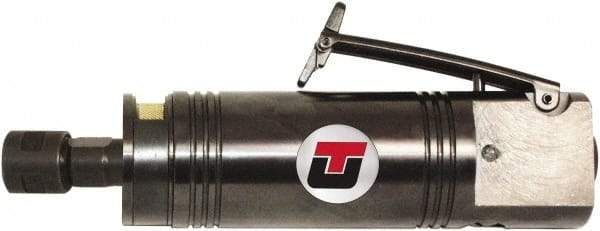 Universal Tool - 1/4" Collet, Straight Handle, Straight Air Die Grinder - 25,000 RPM, Side Exhaust, 5.5 CFM, 1 hp, 90 psi - Americas Industrial Supply