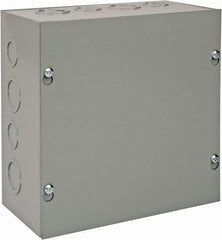 nVent Hoffman - Steel Junction Box Enclosure Screw Flat Cover - NEMA 1, 8" Wide x 8" High x 4" Deep - Americas Industrial Supply