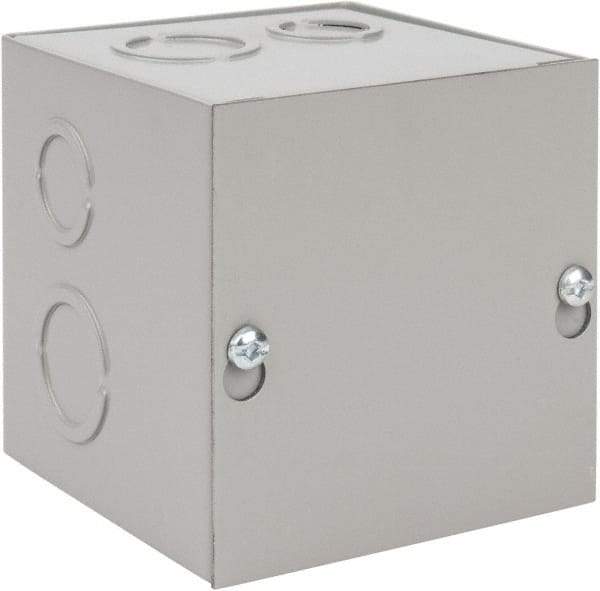 nVent Hoffman - Steel Junction Box Enclosure Screw Flat Cover - NEMA 1, 4" Wide x 4" High x 4" Deep - Americas Industrial Supply