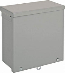 nVent Hoffman - Steel Junction Box Enclosure Screw Flat Cover - NEMA 3R, 8" Wide x 8" High x 4" Deep - Americas Industrial Supply