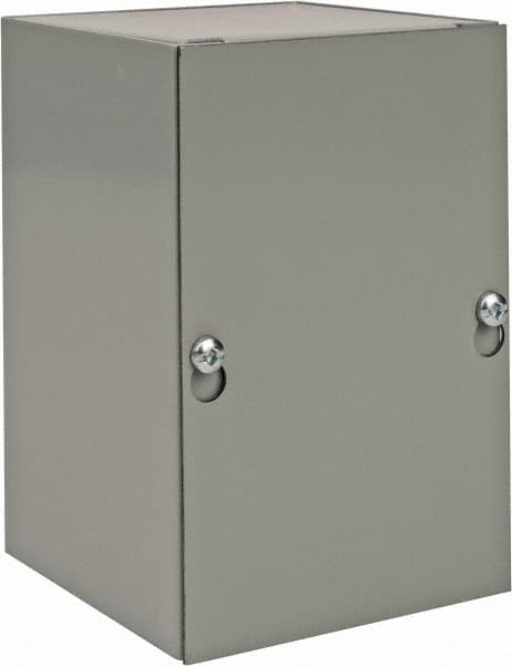 nVent Hoffman - Steel Junction Box Enclosure Screw Flat Cover - NEMA 1, 4" Wide x 6" High x 4" Deep - Americas Industrial Supply