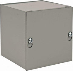 nVent Hoffman - Steel Junction Box Enclosure Screw Flat Cover - NEMA 1, 4" Wide x 4" High x 4" Deep - Americas Industrial Supply