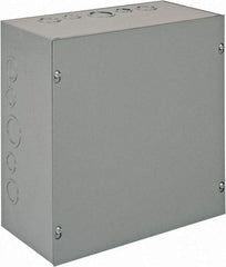 nVent Hoffman - Steel Junction Box Enclosure Screw Flat Cover - NEMA 1, 12" Wide x 12" High x 6" Deep - Americas Industrial Supply