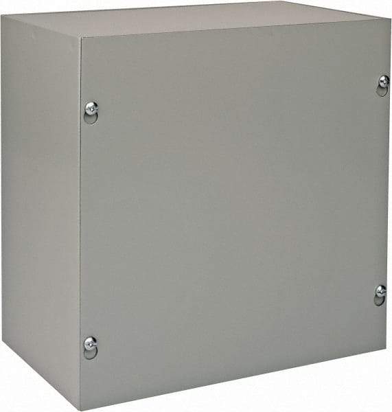 nVent Hoffman - Steel Junction Box Enclosure Screw Flat Cover - NEMA 1, 10" Wide x 10" High x 6" Deep - Americas Industrial Supply