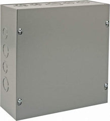 nVent Hoffman - Steel Junction Box Enclosure Screw Flat Cover - NEMA 1, 10" Wide x 10" High x 4" Deep - Americas Industrial Supply