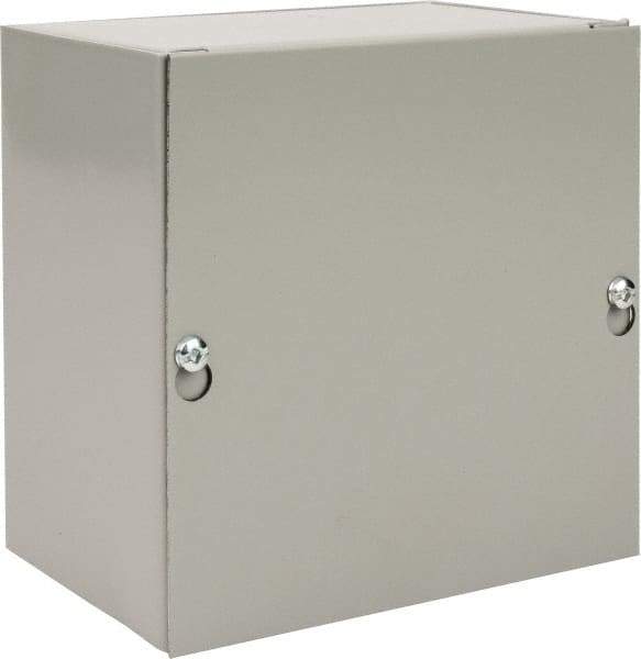 nVent Hoffman - Steel Junction Box Enclosure Screw Flat Cover - NEMA 1, 6" Wide x 6" High x 4" Deep - Americas Industrial Supply