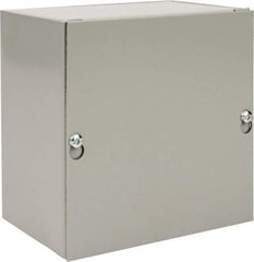 nVent Hoffman - Steel Junction Box Enclosure Screw Flat Cover - NEMA 1, 6" Wide x 6" High x 4" Deep - Americas Industrial Supply