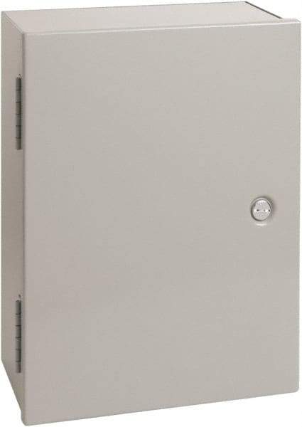 nVent Hoffman - Steel Junction Box Enclosure Hinge Flat Cover - NEMA 1, 16" Wide x 20" High x 6-5/8" Deep - Americas Industrial Supply