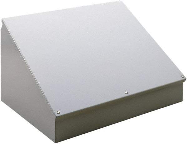 nVent Hoffman - Steel Junction Box Enclosure Hinge Sloped Cover - NEMA 12, 13, 305mm Wide x 203 mm High x 180mm Deep - Americas Industrial Supply