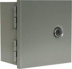 nVent Hoffman - Steel Junction Box Enclosure Hinge Flat Cover - NEMA 1, 6" Wide x 6" High x 4" Deep - Americas Industrial Supply