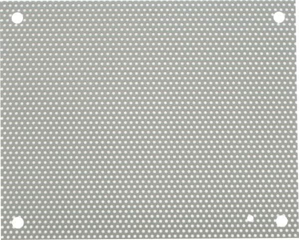 nVent Hoffman - 10-1/2" OAW x 13" OAH Powder Coat Finish Electrical Enclosure Perforated Panel - 16" x 12" Box, 16 Gauge Steel, Use with A16N12ALP/A16N12MPP - Americas Industrial Supply