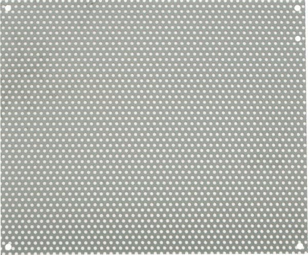 nVent Hoffman - 10-1/4" OAW x 12-1/4" OAH Powder Coat Finish Electrical Enclosure Perforated Panel - 14" x 12" Box, 16 Gauge Steel, Use with A14N124/A14N126/A14N128 - Americas Industrial Supply