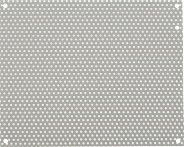 nVent Hoffman - 8-1/4" OAW x 10-1/4" OAH Powder Coat Finish Electrical Enclosure Perforated Panel - 12" x 10" Box, 16 Gauge Steel, Use with A12N104/A12N106/A12R106HCR - Americas Industrial Supply