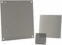 nVent Hoffman - 22-1/2" OAW x 32" OAH Powder Coat Finish Electrical Enclosure Perforated Panel - 36" x 24" Box, 16 Gauge Steel, Use with A36N24ALP/A36N24BLP - Americas Industrial Supply